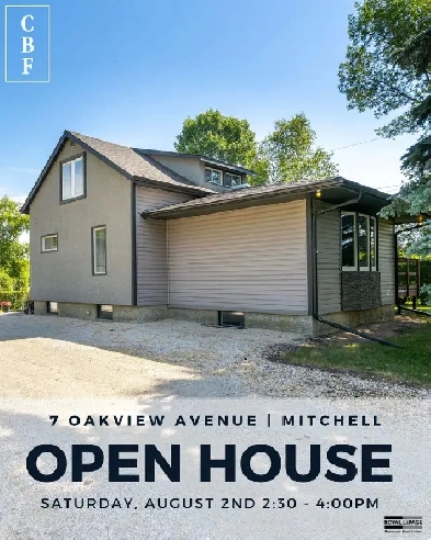 OPEN HOUSE, SAT, AUG 2ND @ 2:30 - 4 | 7 Oakview Ave, Mitchell Image# 3
