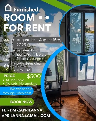 Waterfront: 2 Week Furnished Rental in Shared Housing - NOW Image# 9