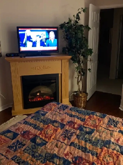Spacious furnished room with fireplace and private bathroom Image# 3
