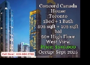 Concord Canada House | 1 Bed 1 Bath | $540,000 Image# 1