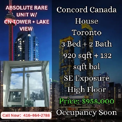 Concord Canada House | 3 Bed   2 Bath | CN Tower & Lake View! Image# 2