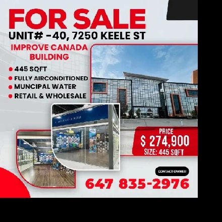 Commercial Unit For Sale – 7250 Keele St, Unit #40 Image# 1