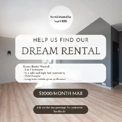 Rental wanted for a small family Image# 1