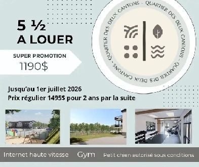 5 1/2 en promotion pour le 1er octobre à Drummondville ! Image# 3