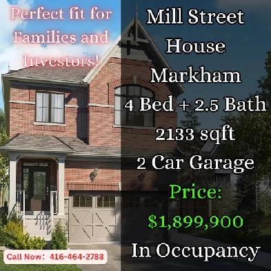 Detached 4 Bed Home in Markham – Double Garage – In Occupancy Image# 1