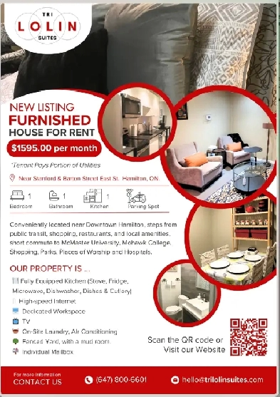 Furnished 1 Bedroom for Rent Image# 1