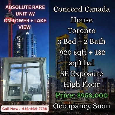 Concord Canada House | 3 Bed   2 Bath | CN Tower & Lake View! Image# 1