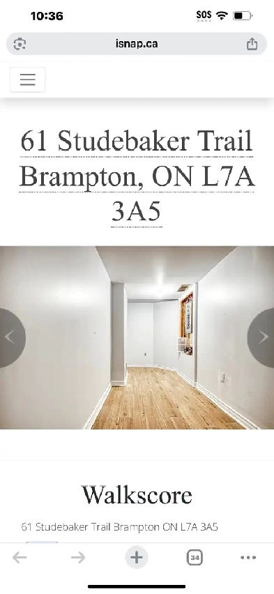 1-Bedroom Basement with Living Area – Fletcher’s Creek, Brampton Image# 1