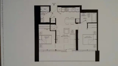 Two bedrooms two bathrooms Toronto downtown Condo, by Dundas Sq. Image# 1