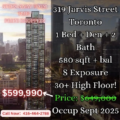 319 Jarvis – 1 Bed   Den   2 Bath – 30  High Floor – Price Drop! Image# 2