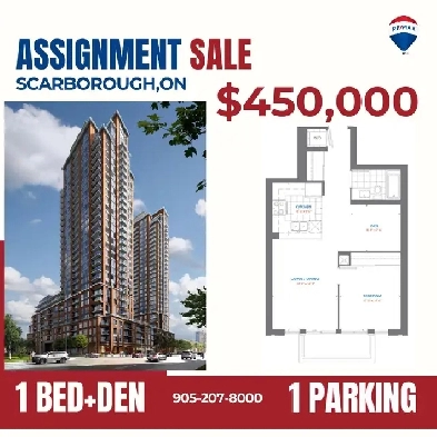 1 bed plus den - with parking - ASSIGNMENT SALE Image# 1