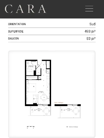 ASAP Sublet for studio condo @ Cara complex Vaudreuil Image# 2