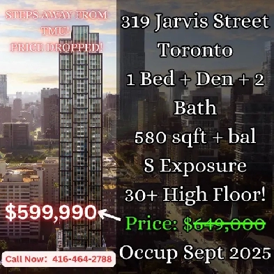 319 Jarvis – 1 Bed   Den   2 Bath – 30  High Floor – Price Drop! Image# 2