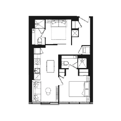 319 Jarvis – 1 Bed   Den   2 Bath – 30  High Floor – Price Drop! Image# 2