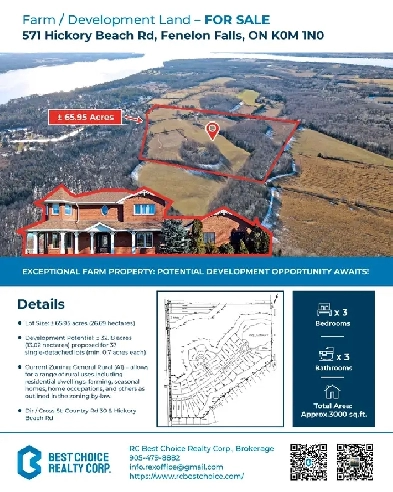 65.6 Acres of Prime Land   Custom Home - For Sale ! Image# 1