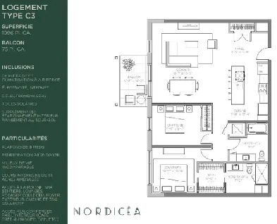 4 1/2 Apartment for sublet- Nordicea Image# 1