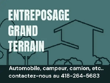 Entreposage EXTÉRIEUR – Traileur, auto, bateau, campeur, etc Image# 1