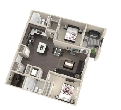 2 Bed 2 Bath   Den Condo/Apartment for Rent in NW Calgary Image# 2