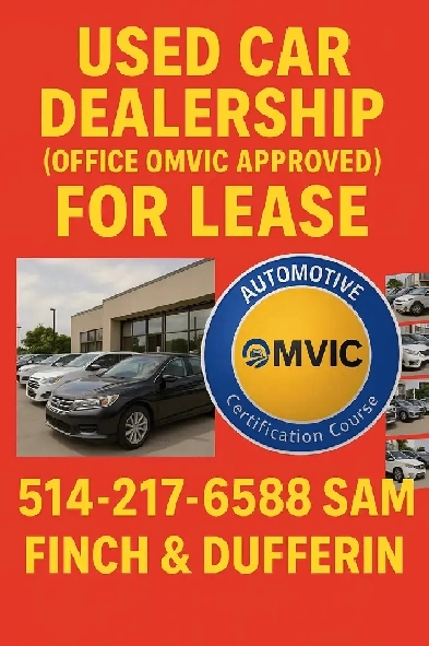 Used Car Dealership(OMVIC Approved) For Lease/Partnersh Image# 1