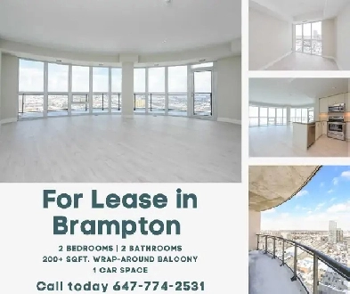 For Lease in Brampton – Modern 2 Bed | 2 Bath Condo Image# 1
