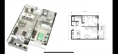 1 bedroom 1 bath for rent! Underground parking, spacious rooms Image# 1