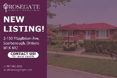 Newly Renovated 1-Bedroom Gem in Scarborough – Modern Comfort at Image# 1