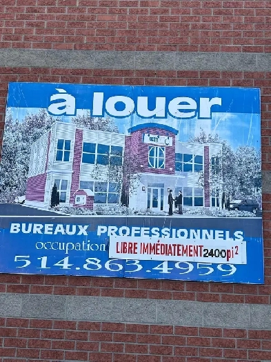 Local commercial à louer 2400 pi carré Image# 1