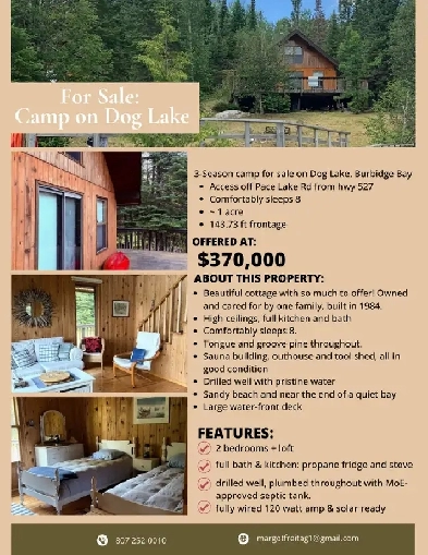 3 Season Camp For Sale on Dog Lake Image# 3
