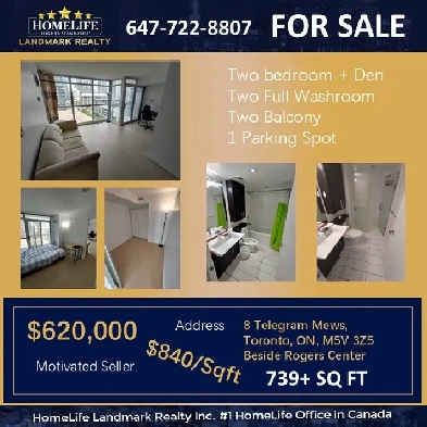 Downtown Condo For Sale. 2Bedroom   Den With 2 Washroom. Image# 1