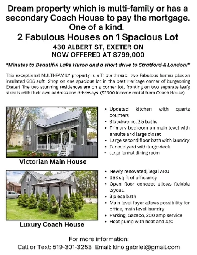Rare Multi-Family:  Two Fabulous Urban Farmhouse Homes One Lot Image# 2