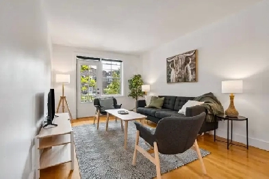 PLATEAU, 7 1/2 NEUF, MEUBLÉ et ÉQUIPÉ au Métro Laurier. LIBRE ! Image# 1