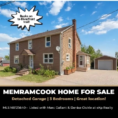 Memramcook 2-Story Home with Garage & Trail Access Image# 1