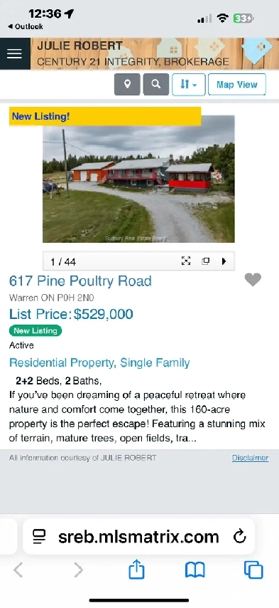 Northern Ontario farm/house for sale 160 acres Image# 1