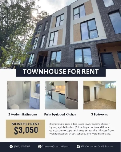 Brand New 3 BDR Townhouse for Rent - Birch Cliff Image# 1