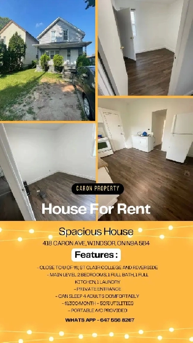 Main Unit for Rent, Caron Ave, Windsor Image# 2