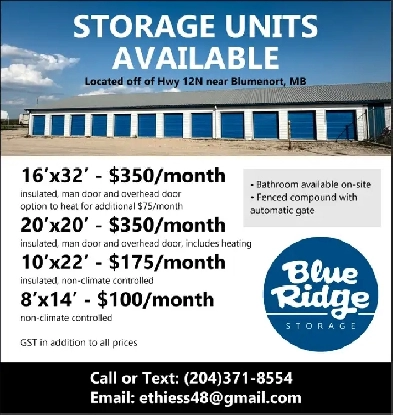 Affordable Storage Units and Compound Parking near Blumenort, MB Image# 4
