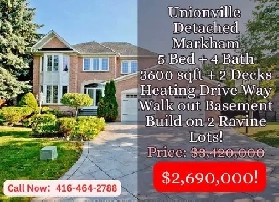 Unionville Luxury Home on Rare Double Ravine Lots Spacious 5 2 B Image# 1