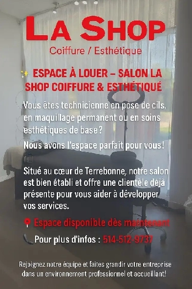 Espace à louer Image# 1