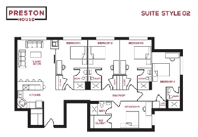 Lease Takeover – Preston House | Private Bedroom   Bathroom | Image# 1