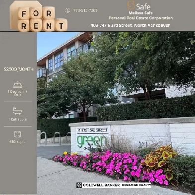 Large 1 bedroom and a den with AC in North Vancouver! Image# 1