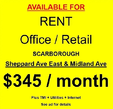Scarborough – For Rent $345 per month - Office or Retail Plaza Image# 4