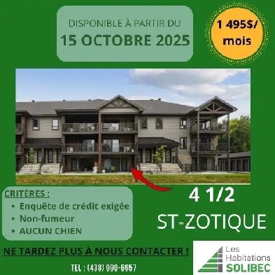 4 1/2 À LOUER : 15 Octobre 2025 Image# 5