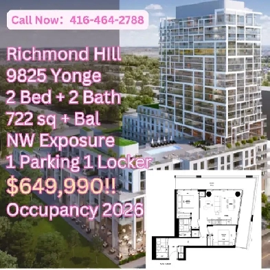 Richmond Hill  Condo Assignment – Y9825 SELL AT BIG LOSS! Image# 1
