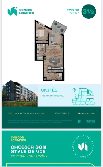 ✨ Superbe 3 ½ à louer – Cession de bail à Mascouche Image# 1