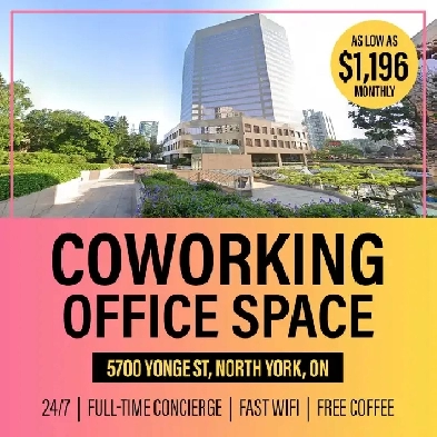 Coworking office space for lease in North York Image# 1