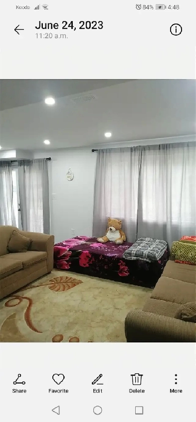 3 Bedroom 2 Washroom  Walkout Basement for Rent from 1ST NOV Image# 1