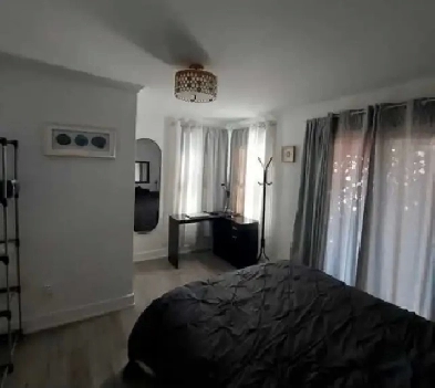 Spacious furnished room with private patio – women only Image# 1