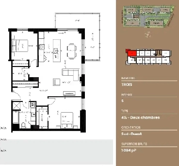 Grand Condo 4 1/2 (tout inclus) à louer Ste-Foy-2351$/Mois Image# 4