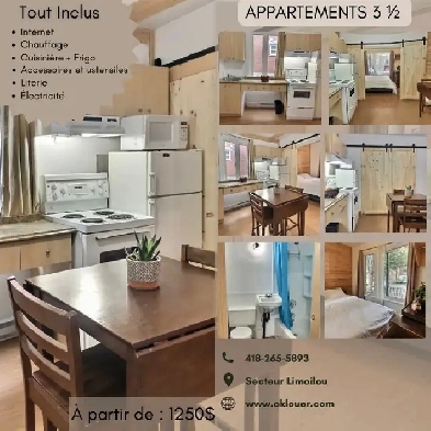 PLUSIEURS APPARTEMENTS -  LIMOILOU - TOUT INCLUS ET MEUBLÉS ! Image# 2