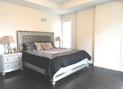 Bright Mater Bedroom in Luxury House Close Highway & Go Train Image# 8